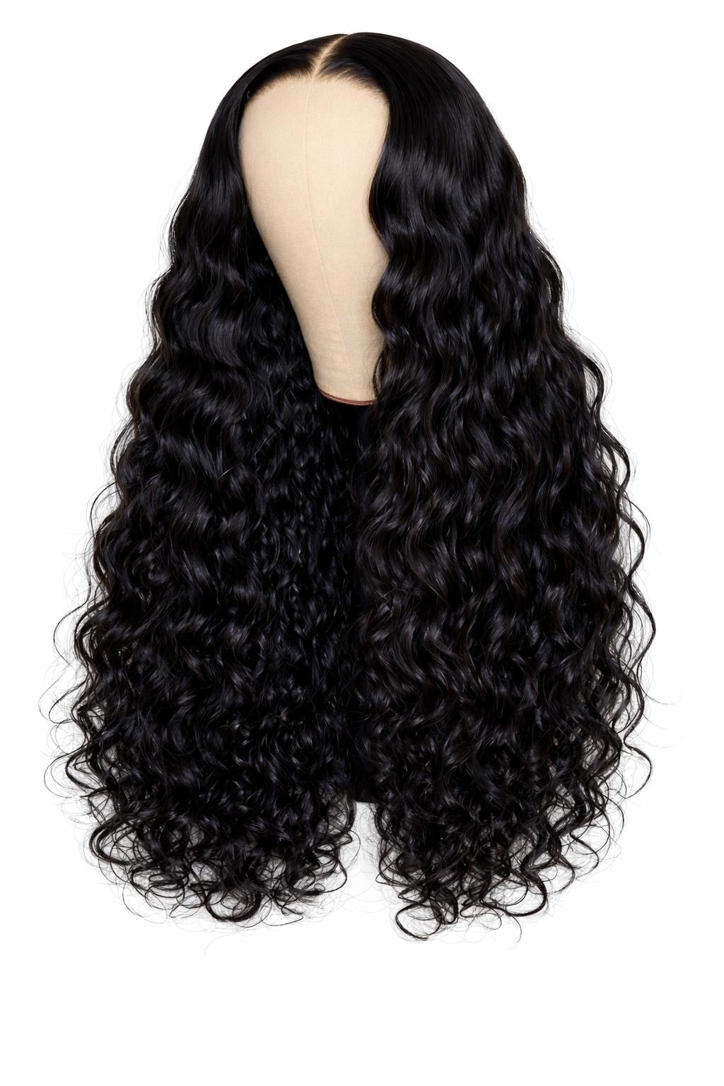 Virgin Mink Transparent Pre-made Water Wave Wig